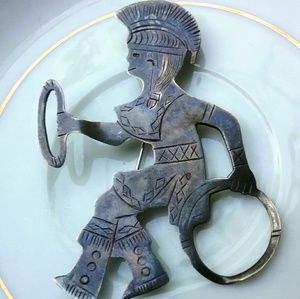 Vintage Taxco Mexico Sterling Silver Brooch